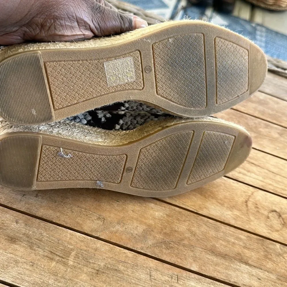 Tory Burch Snakeprint Espadrilles Wedges Women’s Shoes 9